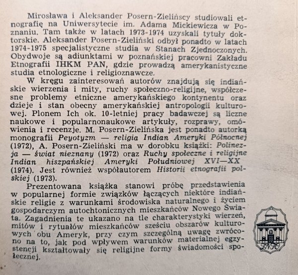 Posern-Zielińscy Indiańskie wierzenia i rytuały