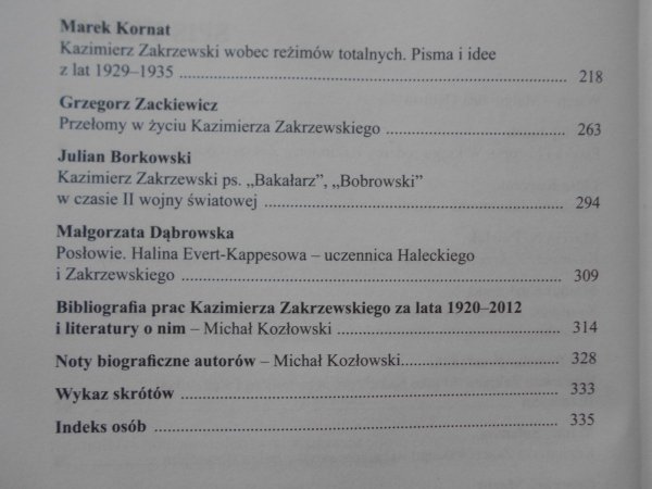 red. Małgorzata Dąbrowska • Kazimierz Zakrzewski. Historia i polityka