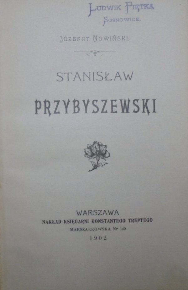 Józefat Nowiński Stanisław Przybyszewski [1902]
