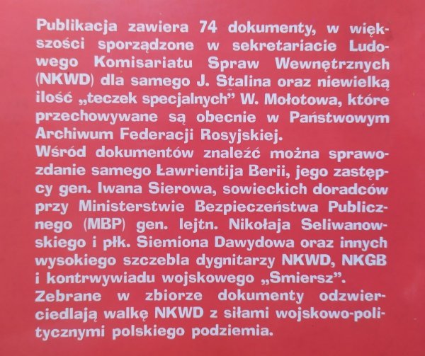 NKWD i polskie podziemie 1944-1945 • Z 'teczek specjalnych' Józefa W. Stalina