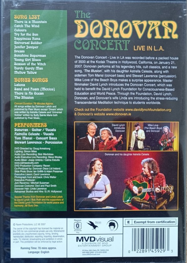 Donovan The Donovan Concert Live in L.A. DVD