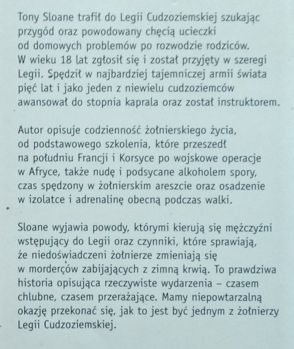 Tony Sloane • Żołnierz Legii Cudzoziemskiej