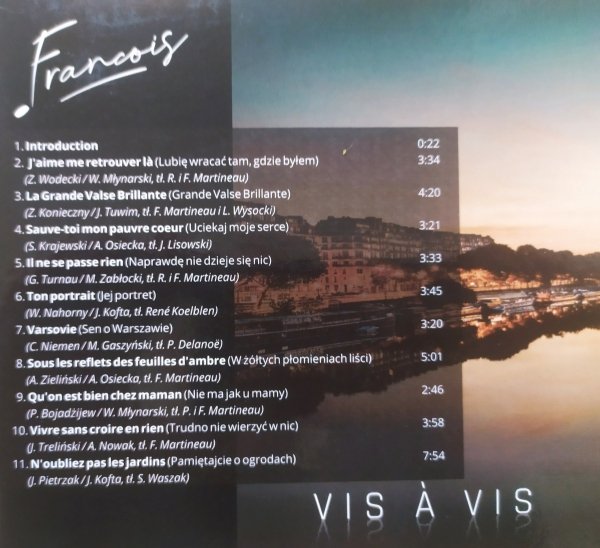 Francois Vis a Vis 1... de la Vistule à la Seine CD