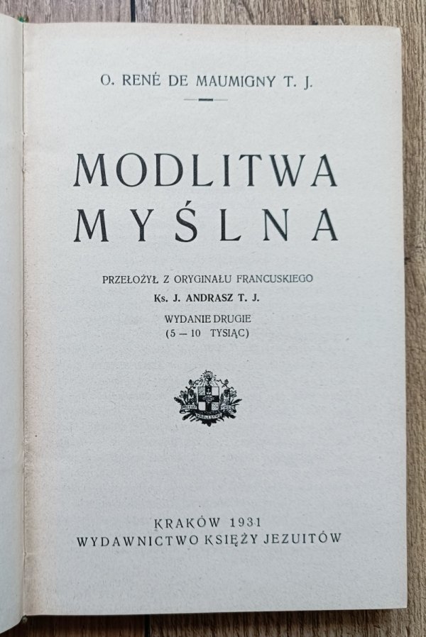 o. Rene de Maumigny Modlitwa myślna