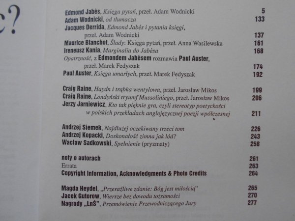 Literatura na świecie 7/2001 • Edmond Jabes, Jacques Derrida, Maurice Blanchot, Paul Auster
