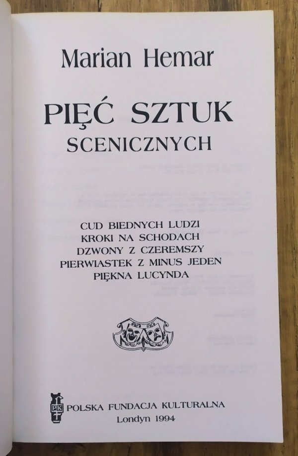 Marian Hemar Pięć sztuk scenicznych