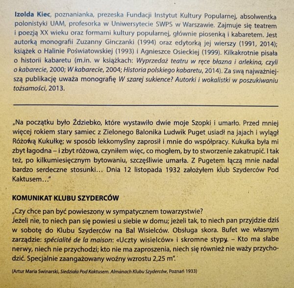 Izolda Kiec Czy chce pan być powieszony w sympatycznem towarzystwie?