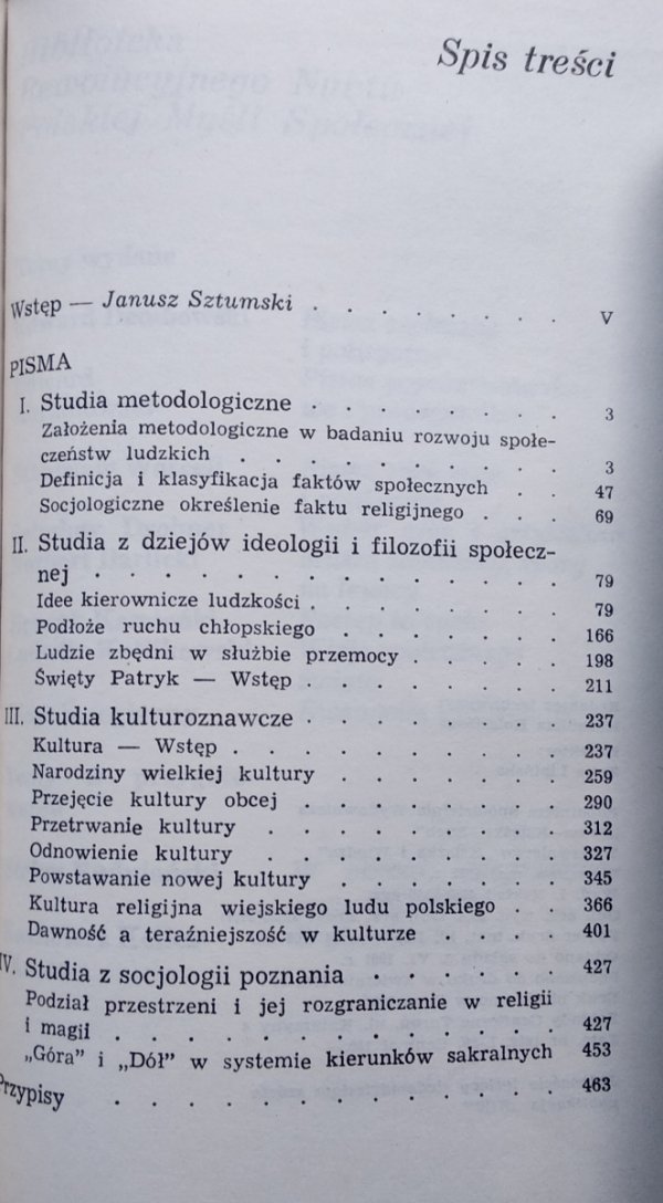 Stefan Czarnowski Wybór pism socjologicznych