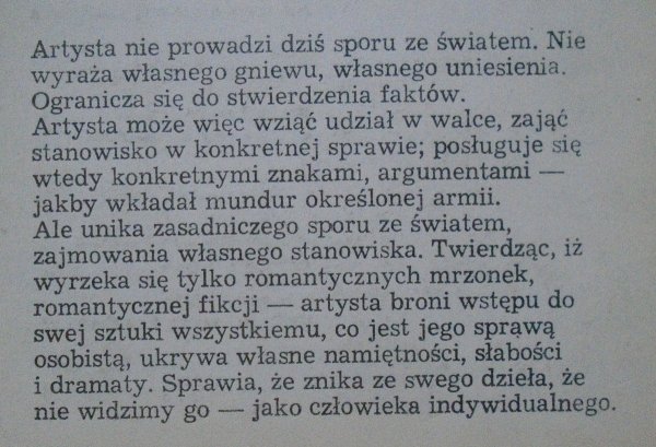 Andrzej Osęka Mitologie artysty