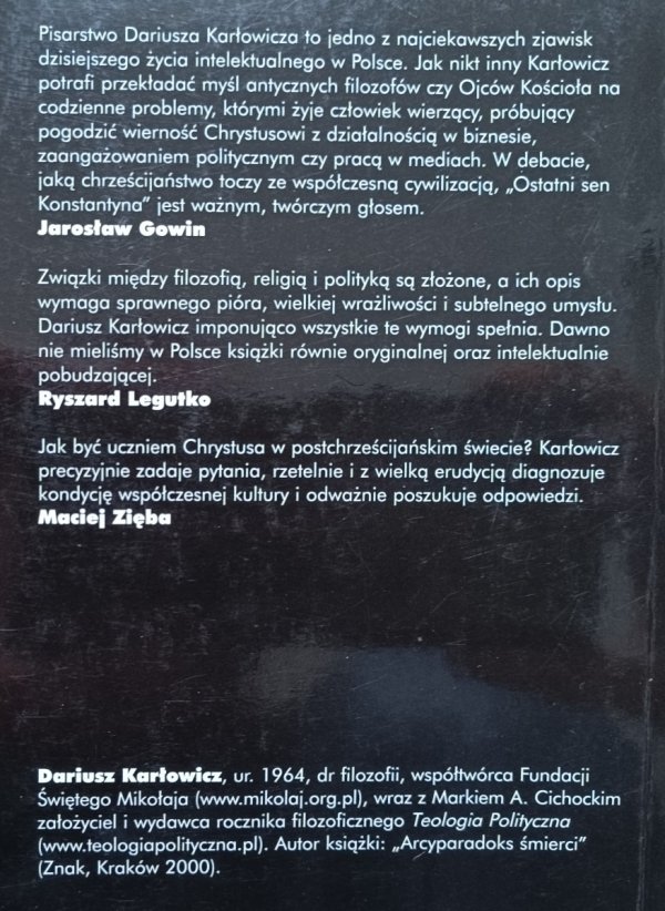 Dariusz Karłowicz Koniec snu Konstantyna