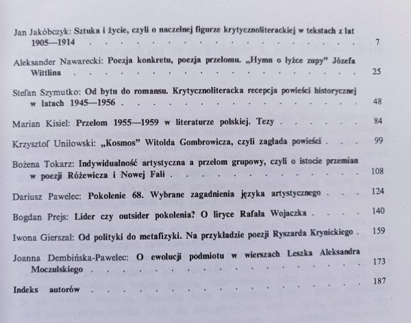 Cezury i przełomy: studia o literaturze polskiej XX wieku