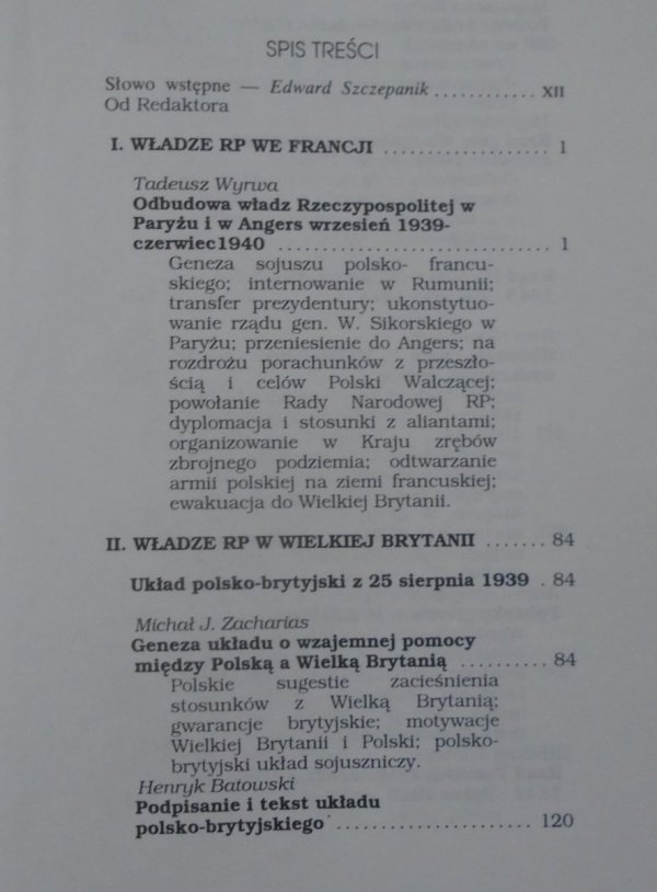 red. Zbigniew Błażyński • Władze RP na obczyźnie podczas II wojny światowej