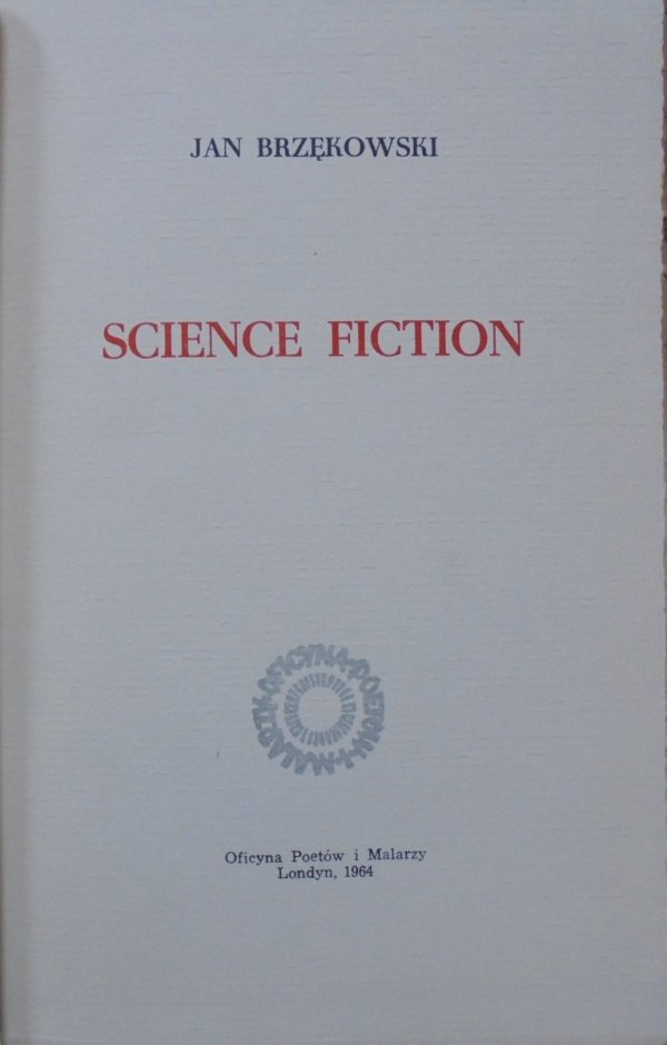 Jan Brzękowski • Science fiction [dedykacja autora]