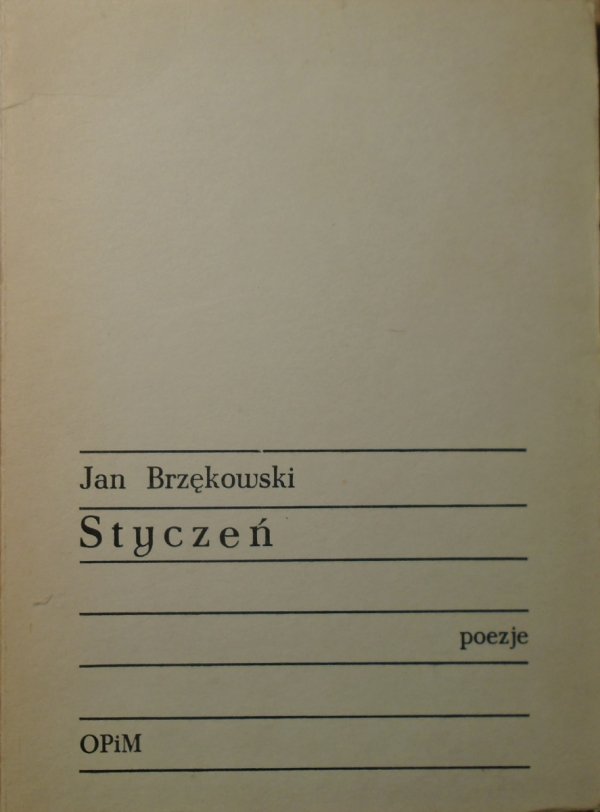 Jan Brzękowski • Styczeń [dedykacja autorska]