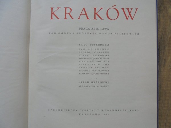 praca zbiorowa Filipowicz, Haupt • Kraków [album]