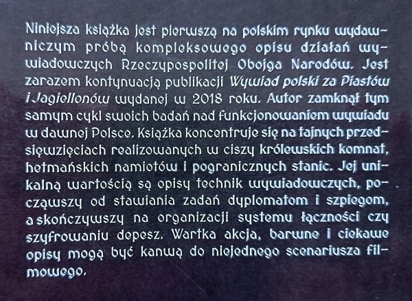 Krzysztof Rożek Wywiad Rzeczypospolitej Obojga Narodów. Dyplomacja i wojskowość