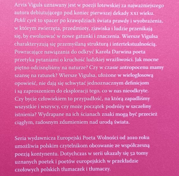 Arvis Viguls Pchli cyrk. Poezja 2017-2020
