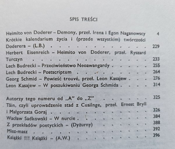 Literatura na Świecie 6 (143) 1983 / Heimito von Doderer