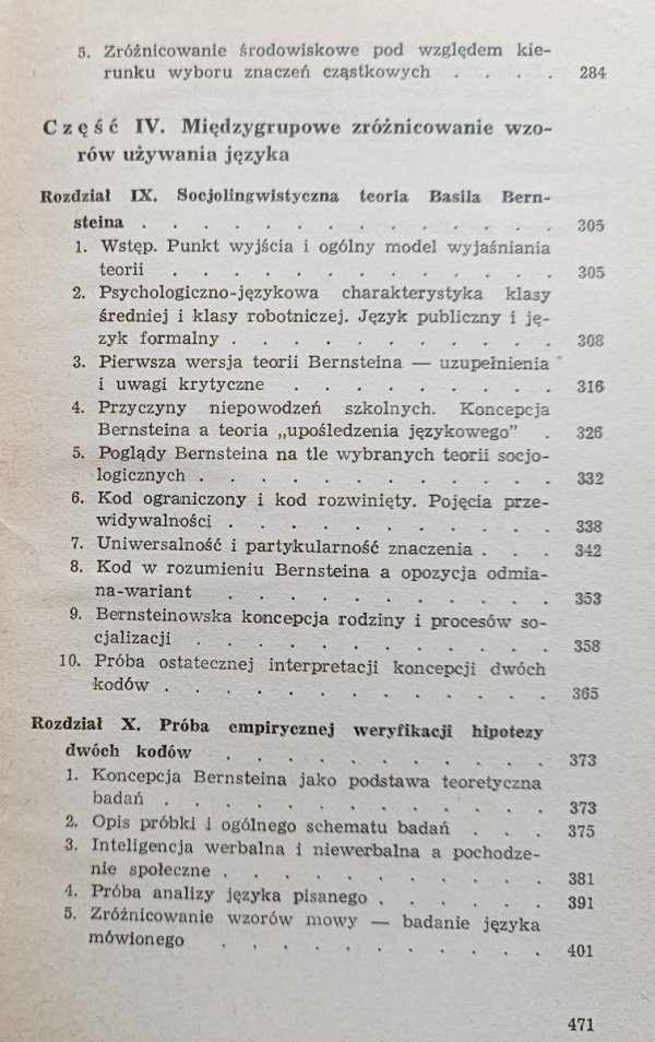 Zróżnicowanie językowe a struktura społeczna