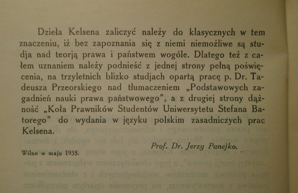 Hans Kelsen • Podstawowe zagadnienia nauki prawa państwowego (w rozwinięciu nauki o normie prawnej) tom 1. [1935]