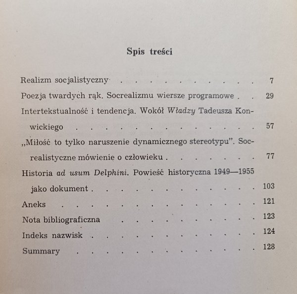 Wojciech Tomasik Słowo o socrealizmie / dedykacja autorska