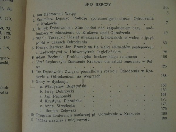 materiały konferencji, Kraków 1953 • Krakowskie odrodzenie [Biblioteka Krakowska 109]