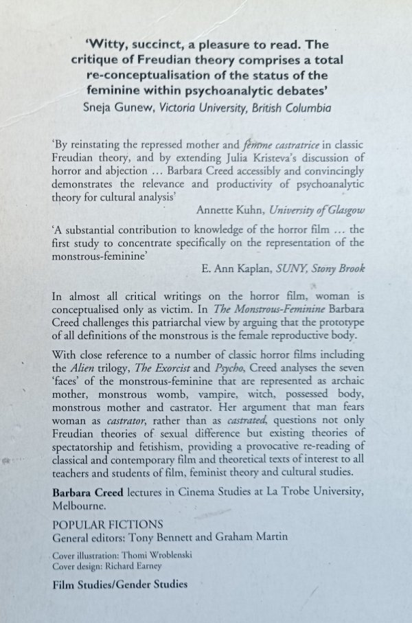 The Monstrous-Feminine: Film, Feminism, Psychoanalysis