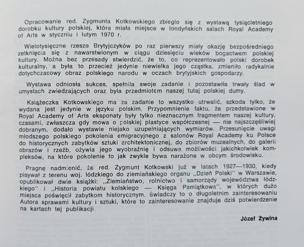 Zygmunt Kotkowski Z okazji wystawy 1000 lat sztuki w Polsce