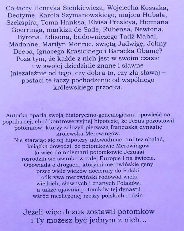 Barbara Ewa Turlińska Krew Merowingów. Polscy potomkowie Jezusa