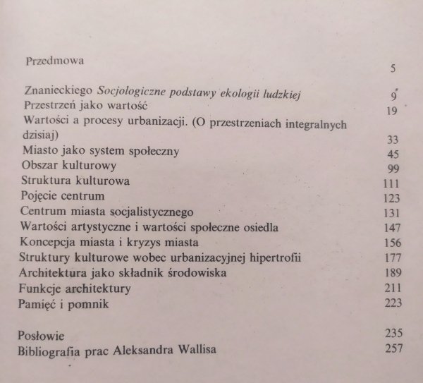 Aleksander Wallis Socjologia przestrzeni