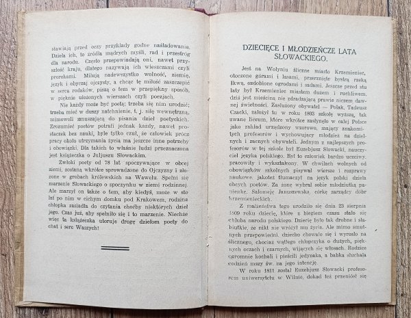 O Juliuszu Słowackim w roku sprowadzenia zwłok poety do ojczyzny / 1927