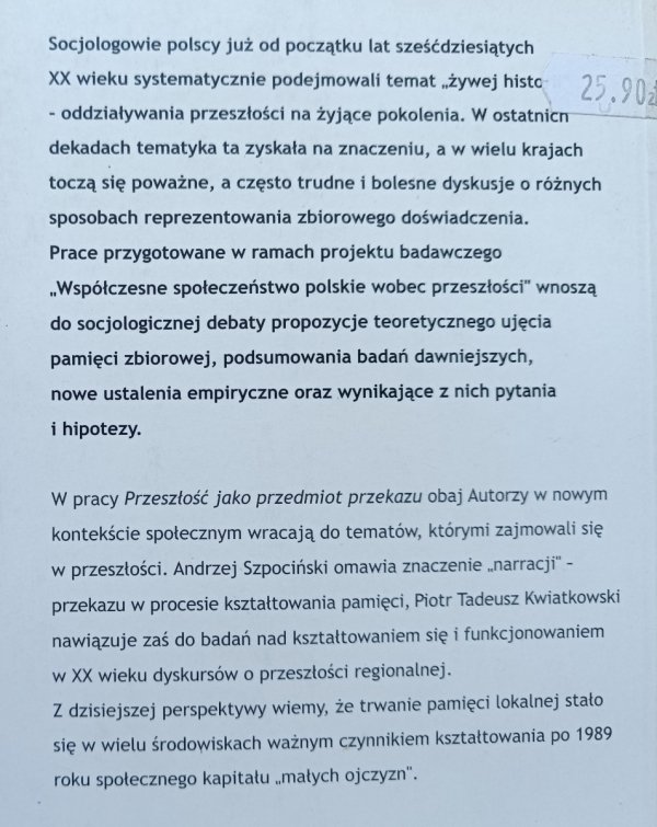 Przeszłość jako przedmiot przekazu