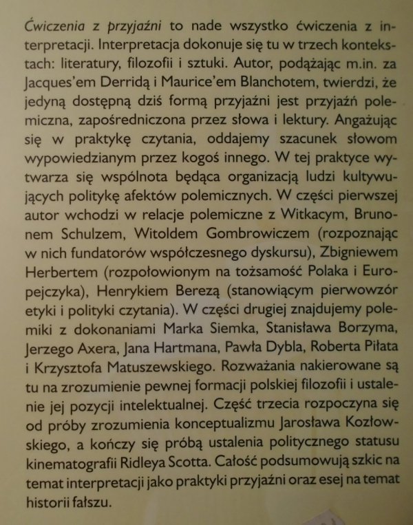 Szymon Wróbel • Ćwiczenia z przyjaźni [Derrida, Witkacy, Schulz, Blanchot, Dybel]