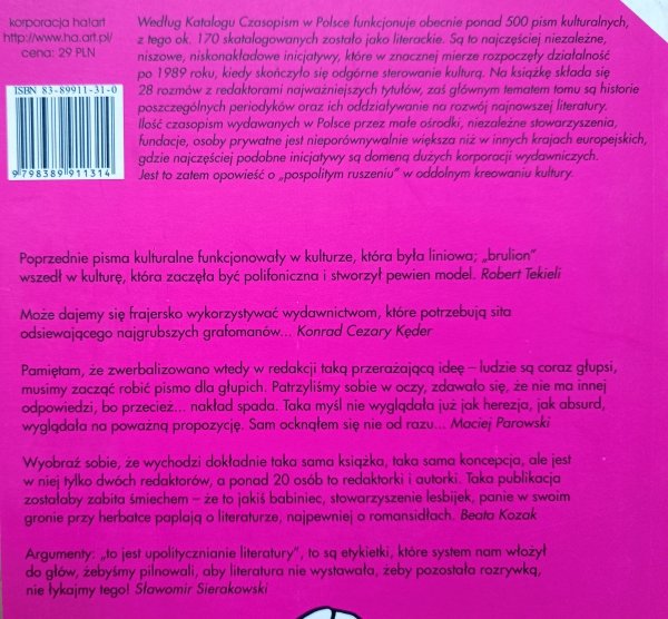 Pospolite ruszenie. Czasopisma kulturalno-literackie w Polsce po 1989 roku