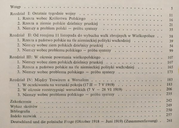 Przemysław Hauser Niemcy wobec sprawy polskiej X 1918 - VI 1919