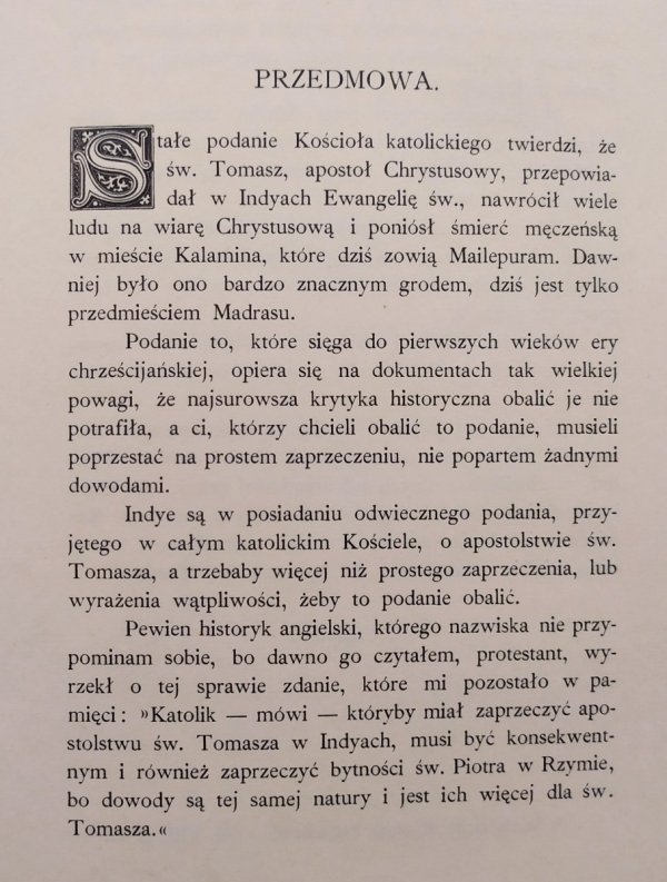 Władysław Michał Zaleski Święty Tomasz Apostoł w Indyach. Historya, tradycya i legendy
