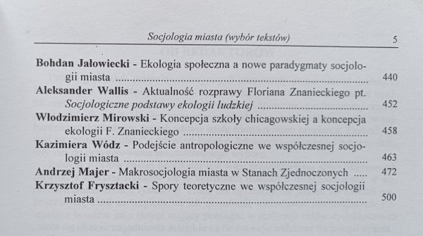 Socjologia miasta. Wybór tekstów