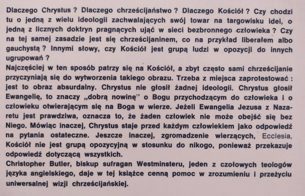 Christopher Butler Dlaczego Chrystus?
