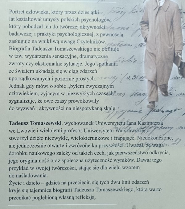 Zofia Ratajczak Zachwyt i logika czynu. Portret intelektualny Tadeusza Tomaszewskiego
