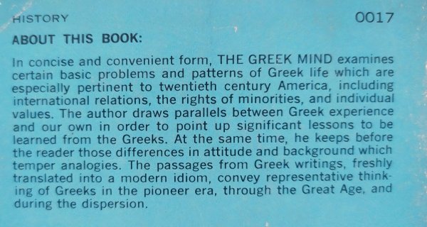 Walter R. Agard The Greek Mind
