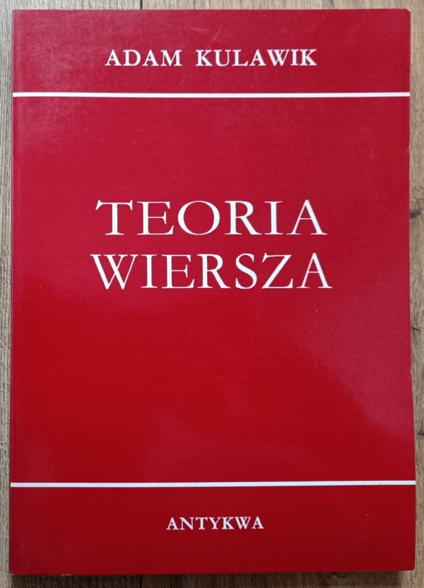 Adam Kulawik Teoria wiersza