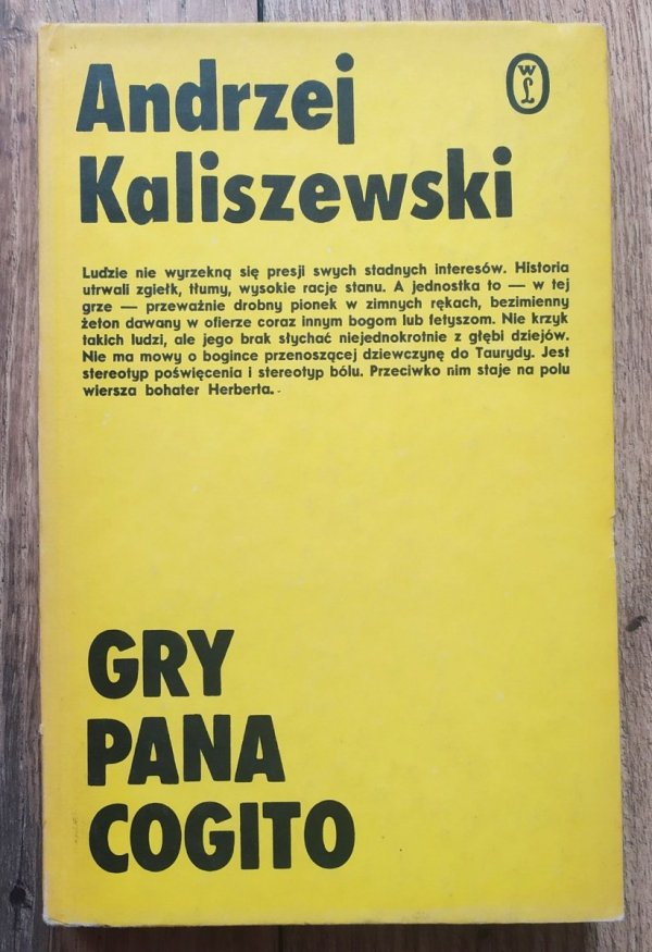 Andrzej Kaliszewski Gry Pana Cogito [Zbigniew Herbert]