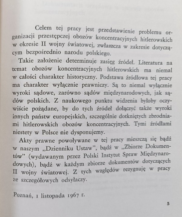 Alfons Klafkowski Obozy koncentracyjne hitlerowskie jako zagadnienie prawa międzynarodowego