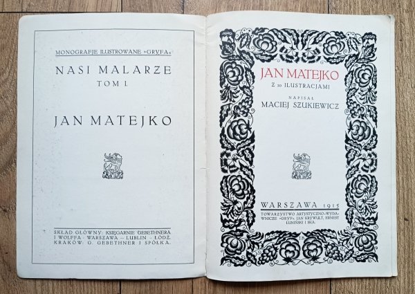 Maciej Szukiewicz Jan Matejko / 1915