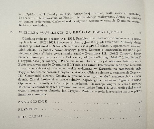 Tadeusz Mańkowski Dzieje wnętrz wawelskich