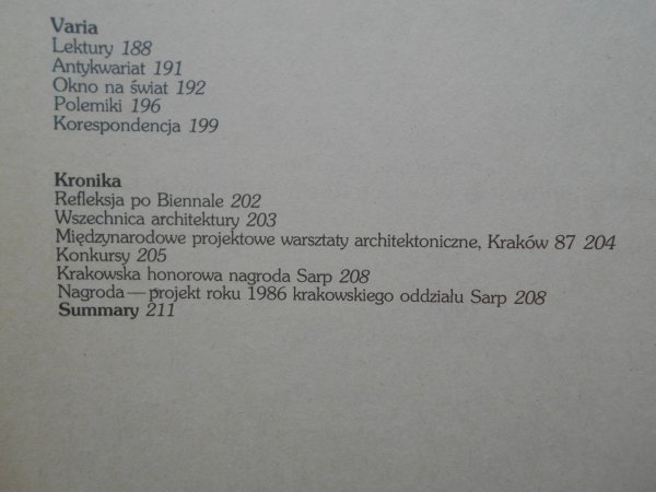 Architekt. Wydawnictwo architektów krakowskich Rok XXVI, 1990, zeszyt 1/2