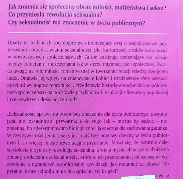 Anthony Giddens Przemiany intymności