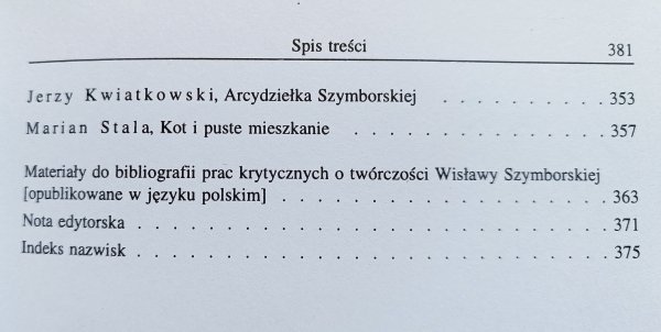 Radość czytania Szymborskiej: wybór tekstów krytycznych