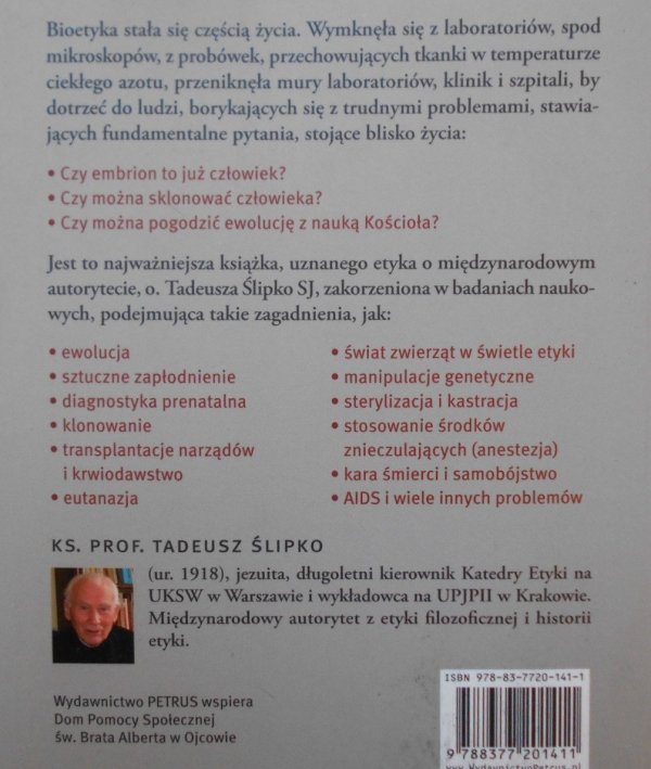 Tadeusz Ślipko Bioetyka - najważniejsze problemy