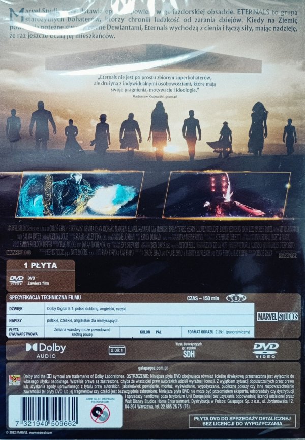Chloé Zhao Eternals DVD